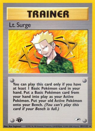 Lt. Surge (101) 101/132 - [Gym Heroes] 1st Edition