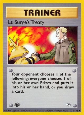 Lt. Surge's Treaty 112/132 - [Gym Heroes] 1st Edition