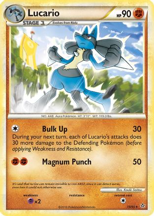 Lucario (19/95) [HeartGold &amp; SoulSilver : déchaînés] 