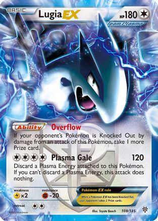 Lugia EX (108/135) [Noir et Blanc : Tempête Plasma] 