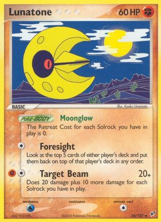 Lunatone (36/107) (Estampillé) [EX : Deoxys] 