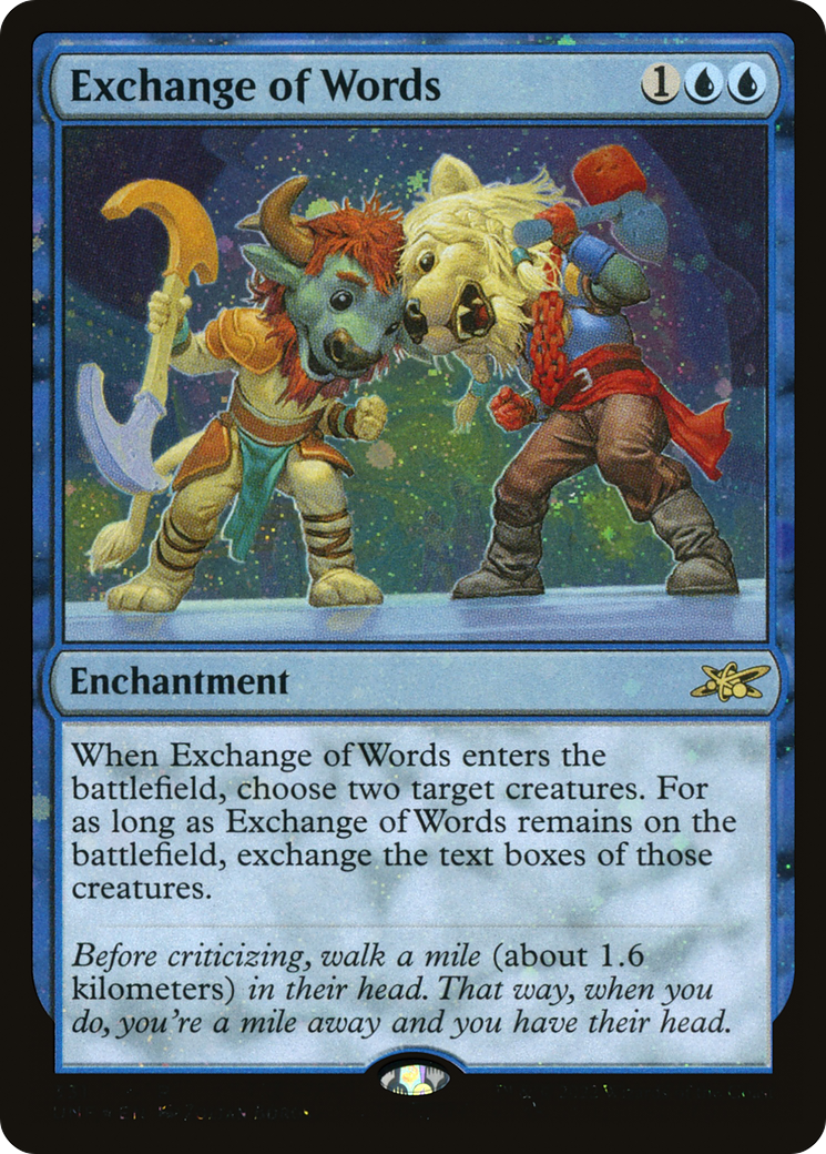 Exchange of Words (UNF-331) - [Unfinity] Foil