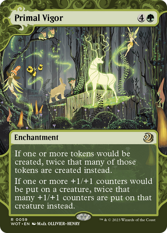 Primal Vigor (WOT-059) - [Wilds of Eldraine: Enchanting Tales]: (Showcase) (Borderless)