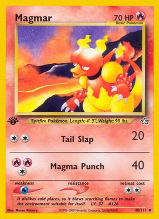 Magmar 40/111 - [Neo Genesis] 1st Edition