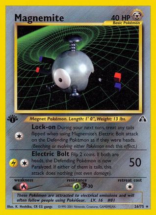 Magnemite (26) 26/75 - [Neo Discovery] 1st Edition