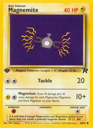 Magnemite 60/82 - [Team Rocket] 1st Edition