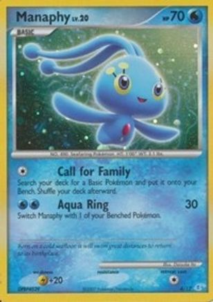 Manaphy 4 - [DP Trainer Kit Manaphy & Lucario] Holofoil