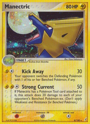 Manectric 8/100 - [Crystal Guardians] Reverse Holofoil