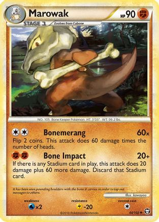 Marowak (44/102) [HeartGold &amp; SoulSilver : Triomphant] 