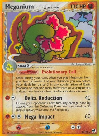 Meganium (Delta Species)/101 - [Dragon Frontiers] Holofoil