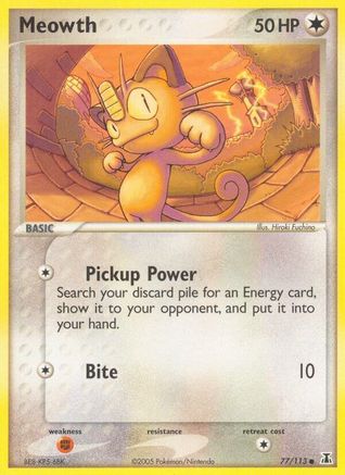 Meowth 77/113 - [Delta Species] Reverse Holofoil