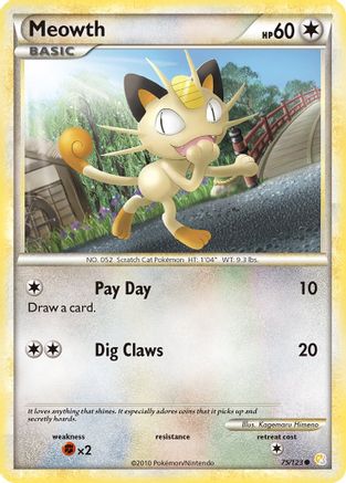 Miaouss (75/123) [HeartGold &amp; SoulSilver : Ensemble de base] 