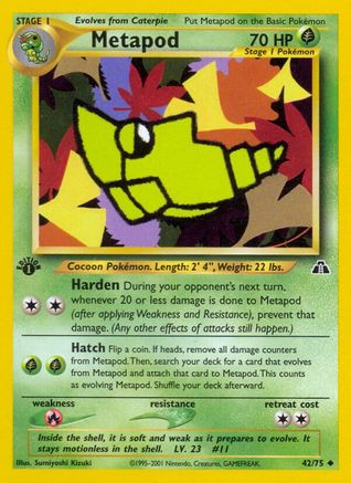 Metapod 42/75 - [Neo Discovery] 1st Edition