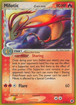 Milotic (5/101) (Espèces Delta) (Estampillé) [EX : Dragon Frontiers] 