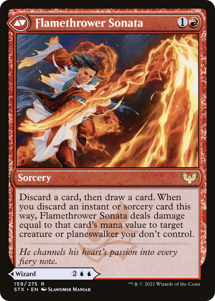 Torrent Sculptor // Flamethrower Sonata (STX-159) - [Strixhaven: School of Mages]
