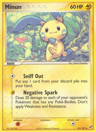 Minun/107 - [Deoxys] Reverse Holofoil