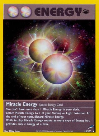 Miracle Energy 16/105 - [Neo Destiny] 1st Edition Holofoil