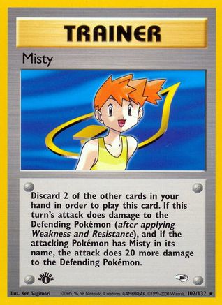 Misty (102) 102/132 - [Gym Heroes] 1st Edition