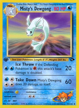 Misty's Dewgong 54/132 - [Gym Challenge] 1st Edition