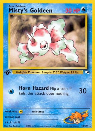 Misty's Goldeen (30) 30/132 - [Gym Heroes] 1st Edition