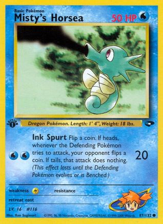 Misty's Horsea 87/132 - [Gym Challenge] 1st Edition