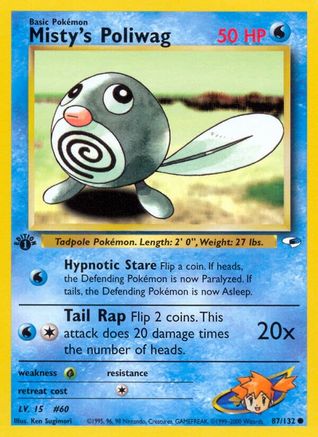 Misty's Poliwag 87/132 - [Gym Heroes] 1st Edition
