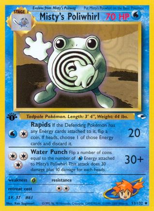 Misty's Poliwhirl 53/132 - [Gym Heroes] 1st Edition