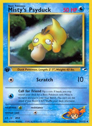 Misty's Psyduck 54/132 - [Gym Heroes] 1st Edition