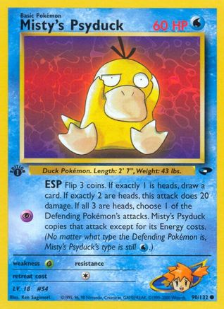 Misty's Psyduck 90/132 - [Gym Challenge] 1st Edition