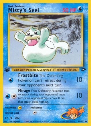 Misty's Seel 91/132 - [Gym Challenge] 1st Edition