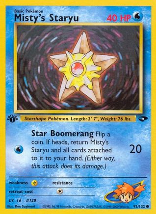 Misty's Staryu 92/132 - [Gym Challenge] 1st Edition