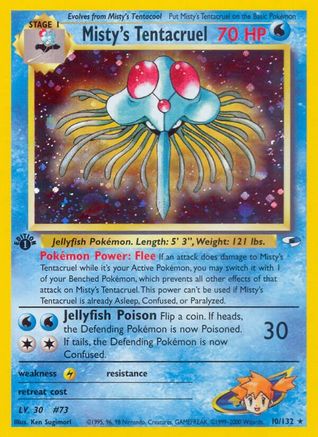 Misty's Tentacruel 10/132 - [Gym Heroes] 1st Edition Holofoil