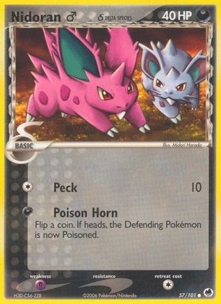 Nidoran M (Delta Species) 57/101 - [Dragon Frontiers] Reverse Holofoil