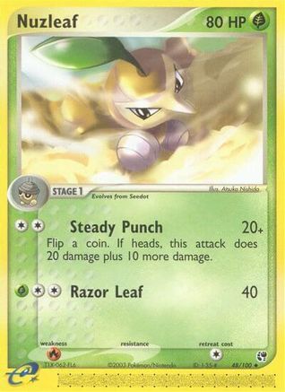 Nuzleaf - 48/100 48/100 - [Sandstorm] Reverse Holofoil