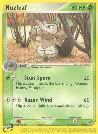 Nuzleaf - 49/100 49/100 - [Sandstorm] Reverse Holofoil