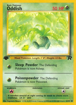 Oddish 63/82 - [Team Rocket] 1st Edition