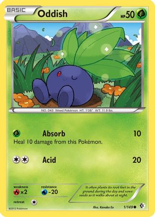 Oddish (1/149) [Noir et blanc : frontières franchies] 