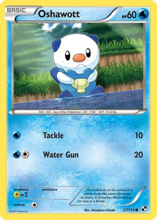 Oshawott (27/114) [Noir et blanc : ensemble de base] 