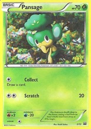 Pansage - 2/12/12 - [McDonalds Promos 2012] Holofoil