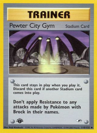 Pewter City Gym 115/132 - [Gym Heroes] 1st Edition