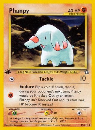 Phanpy 43/111 - [Neo Genesis] 1st Edition