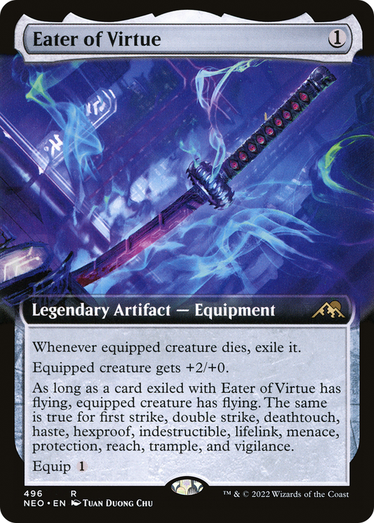 Eater of Virtue (NEO-496) - [Kamigawa: Neon Dynasty]: (Extended Art)