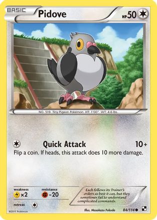 Pidove (84/114) [Black & White: Base Set]