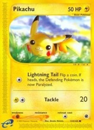 Pikachu (124/165) [Expédition : Ensemble de base] 