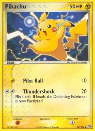 Pikachu (60/106) [EX : Émeraude] 