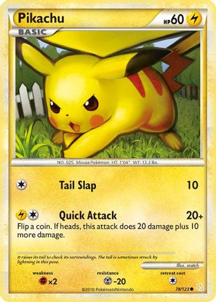 Pikachu (78/123) [HeartGold &amp; SoulSilver : ensemble de base] 