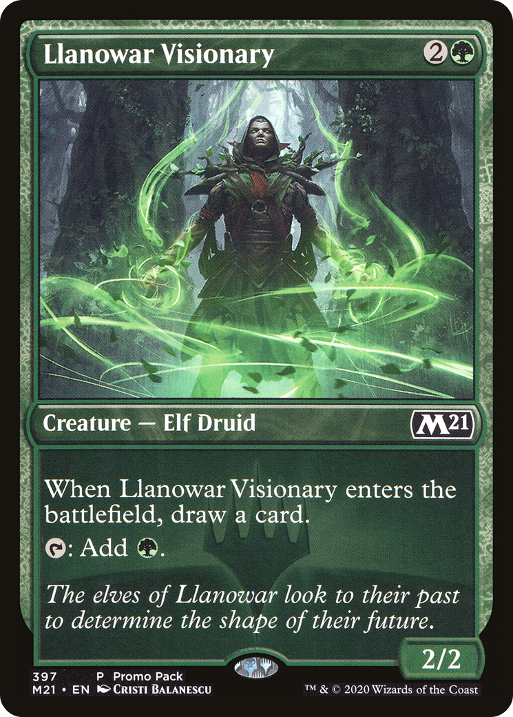 Llanowar Visionary (PPM21-397) - [Core Set 2021] Foil