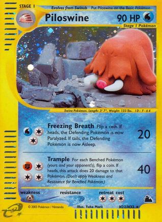Piloswine (H22)/144 - [Skyridge] Holofoil