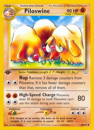 Piloswine (36/64) [N3 Neo Revelation] 1st Edition