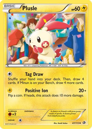 Plusle (47/113) [Noir &amp; Blanc : Trésors Légendaires] 